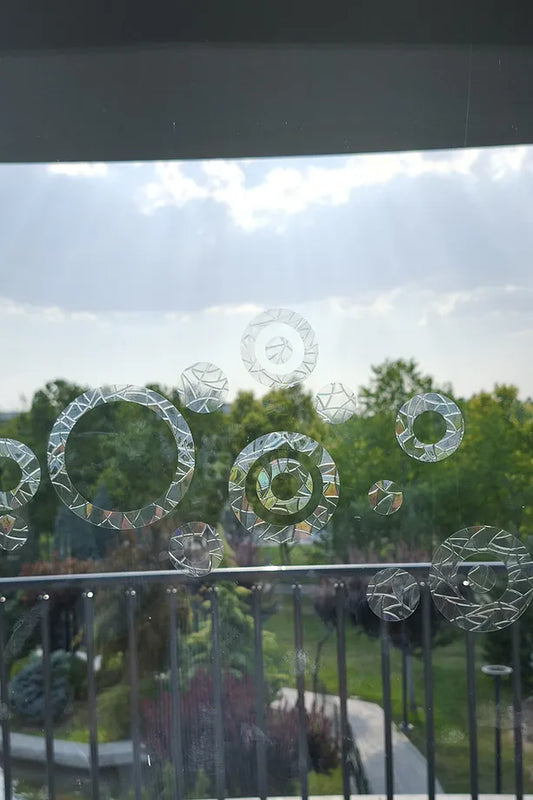 Gökkuşağı Efektli Cam Sticker – (15'li) Halka Sticker